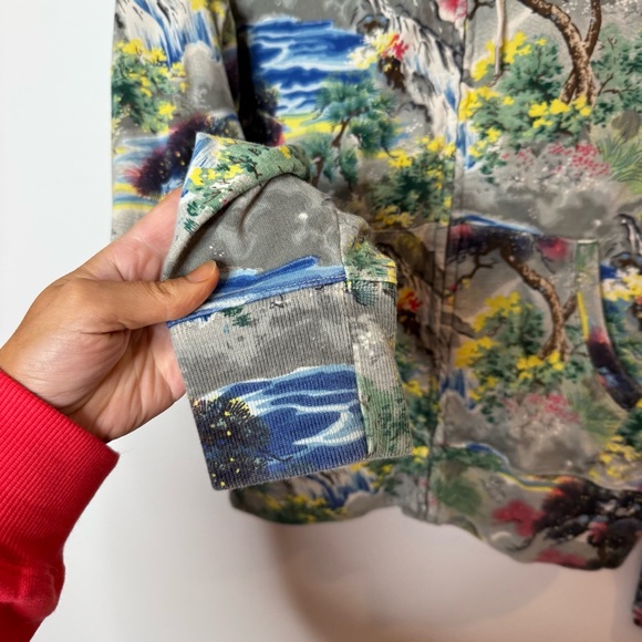 Lucky Brand Y2K Zip Up Hoodie Japanese Asian Wearable Art Jacket medium - Picture 5 of 7